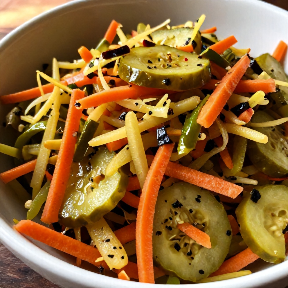 Easy Sweet and Spicy Pickle Slaw