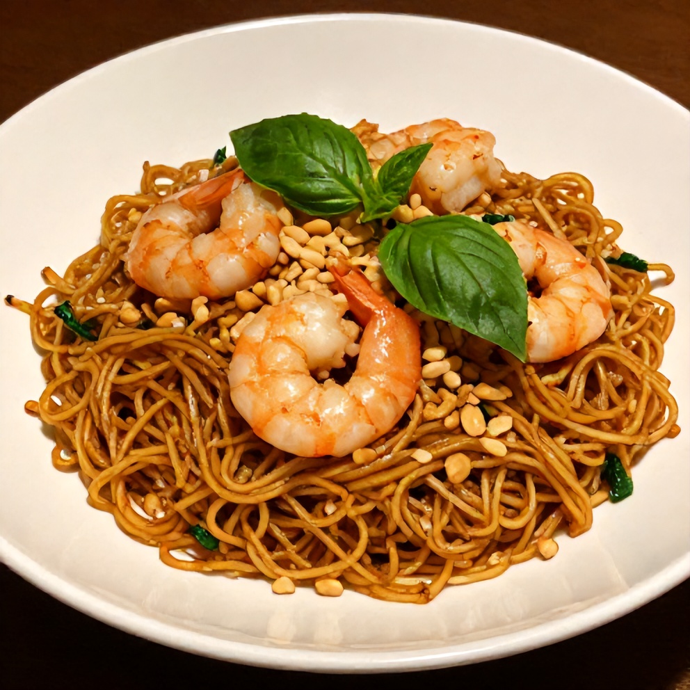 Thai Drunken Noodles with Fresh Basil