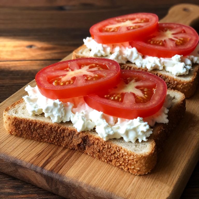 easy tomato cottage cheese toast