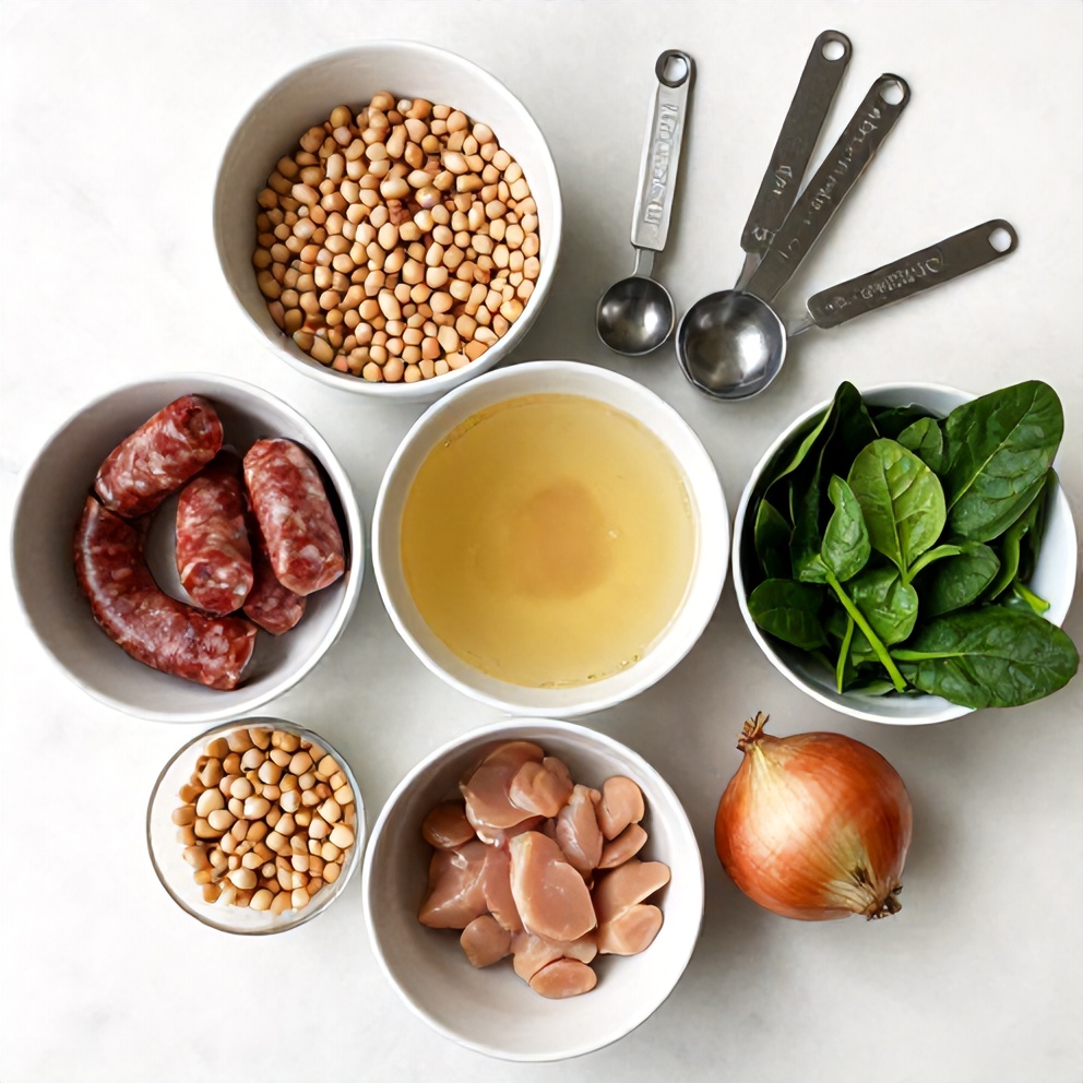 Raw Ingredients for Tuscan White Bean Soup