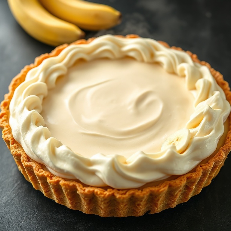 easy vegan banana cream pie