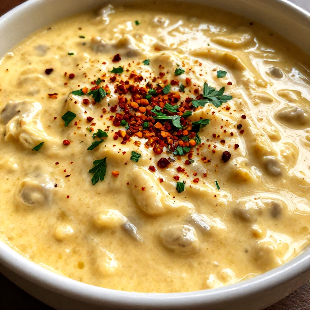 Plated serving of Zuppa Toscana Casserole with garlic bread
