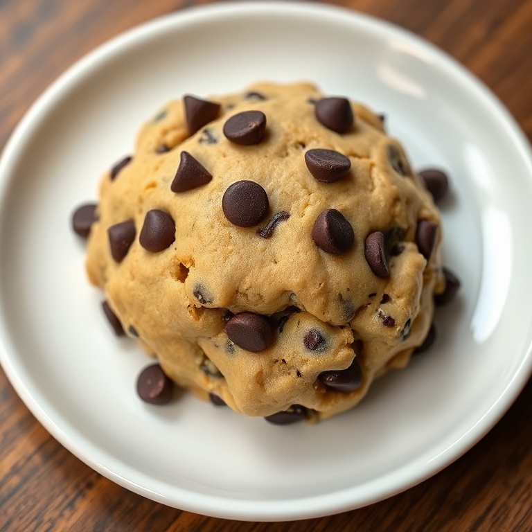 Edible Chocolate Chip Cookie Dough for One