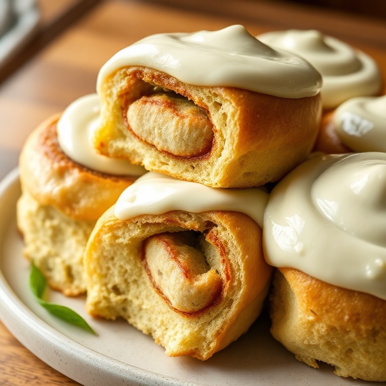 fluffy matcha cinnamon rolls