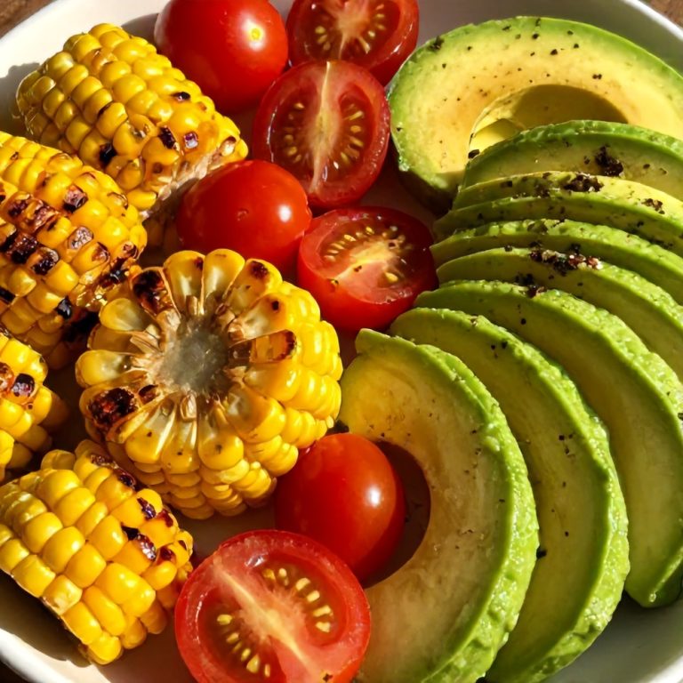 fresh grilled corn avocado salad