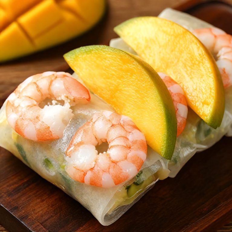 Fresh Mango Shrimp Summer Rolls