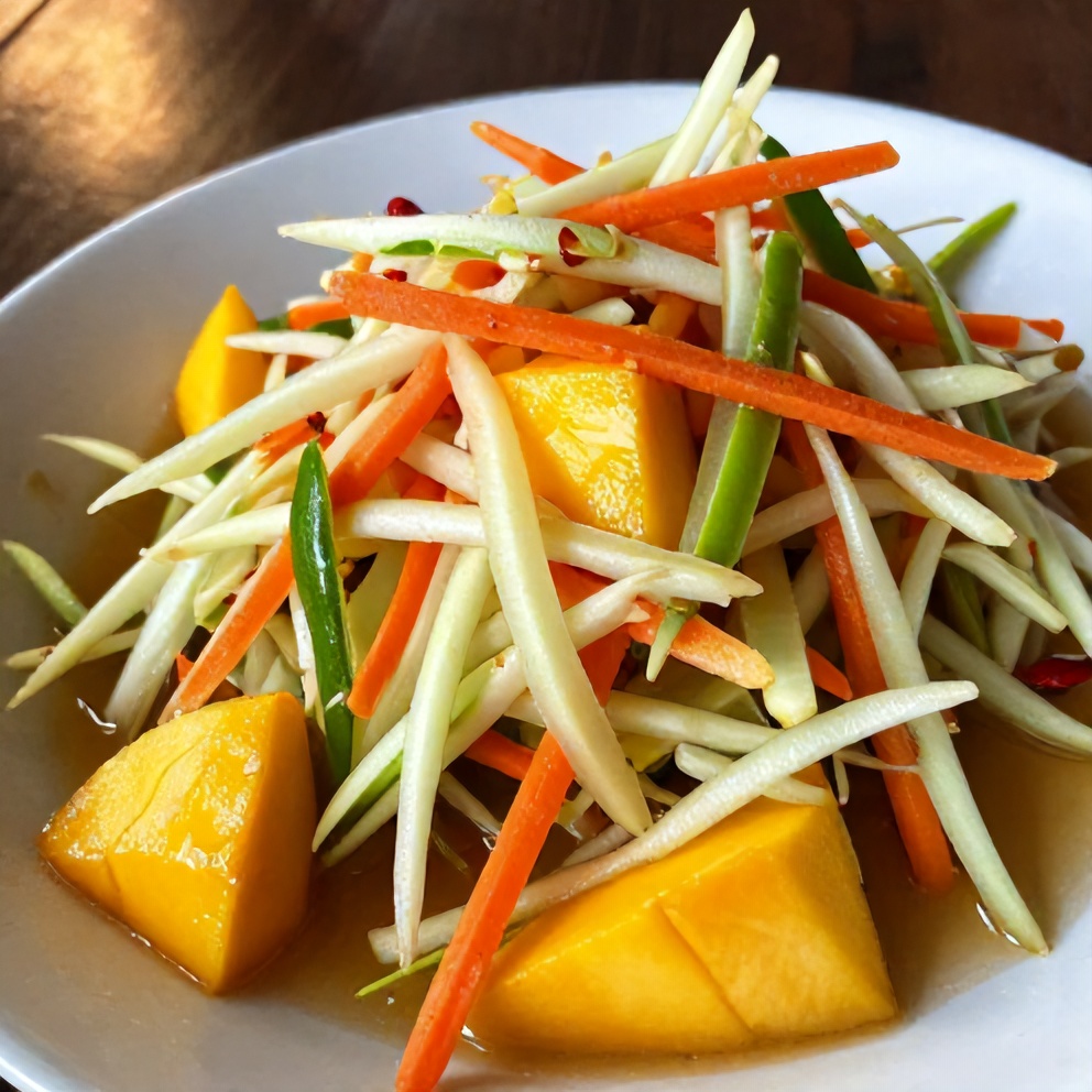 Fresh Thai Mango Green Papaya Salad