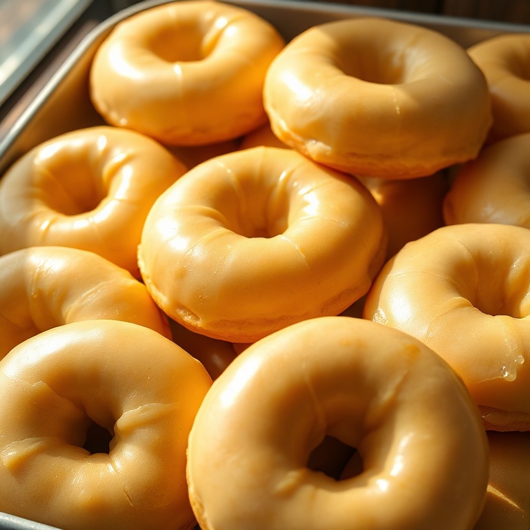 Glazed Donuts with Milk Bread Dough