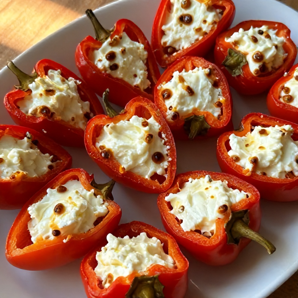 goat cheese stuffed mini peppers