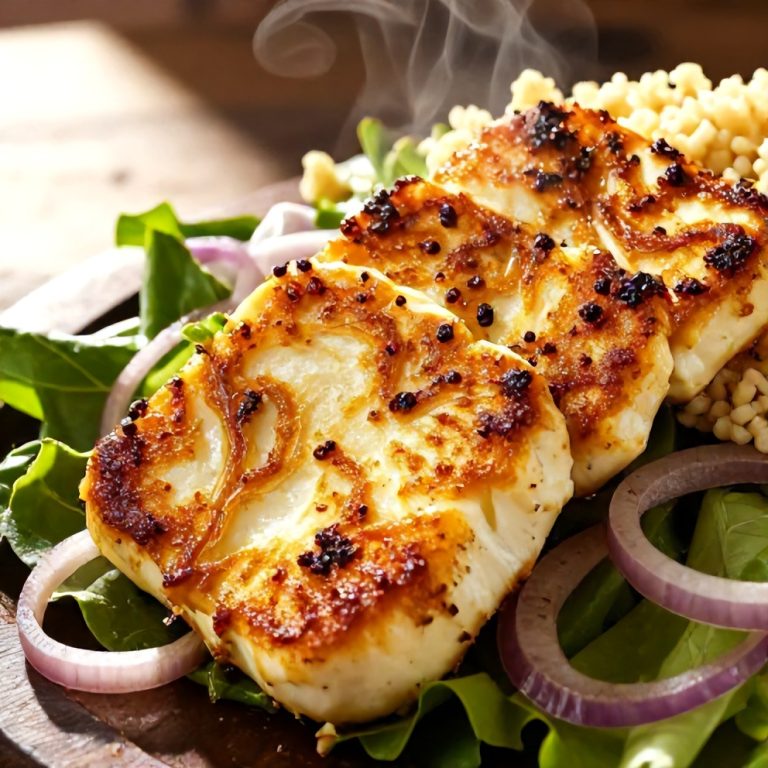 honey halloumi salad