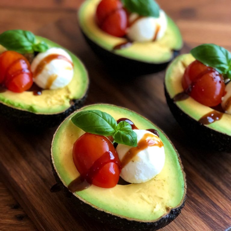 keto caprese stuffed avocado bites