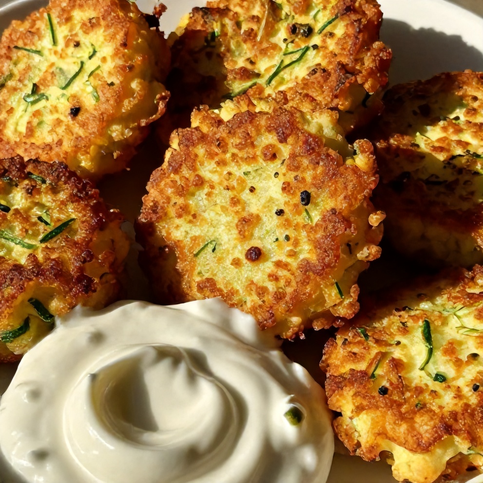 keto zucchini parmesan fritters