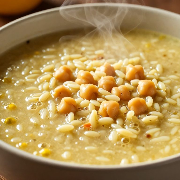 Lemon Chickpea Orzo Soup