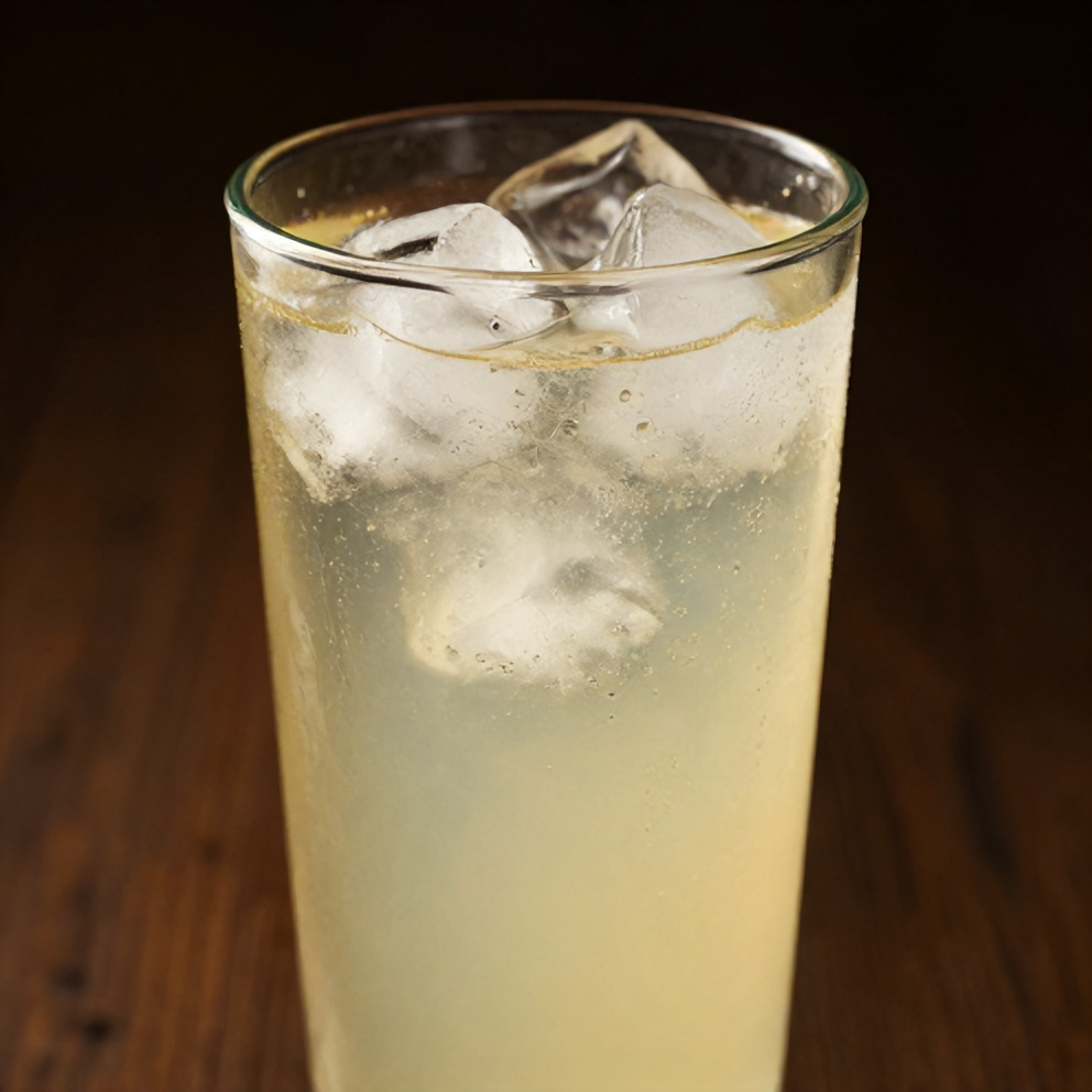 Lemon Ginger Water with Ice Cubes