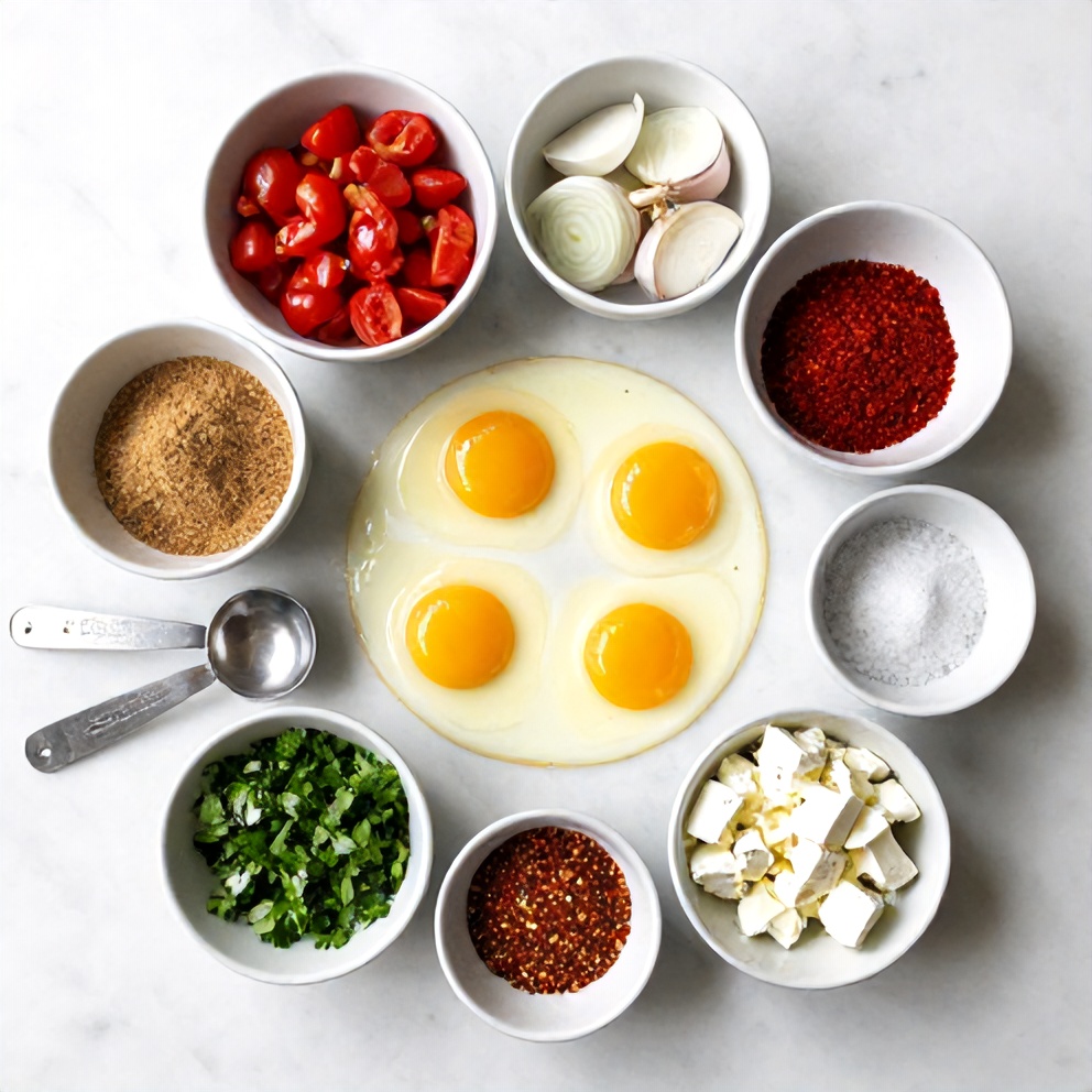 Raw Ingredients for Mediterranean Baked Eggs