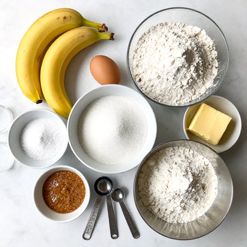 Banana bread ingredients