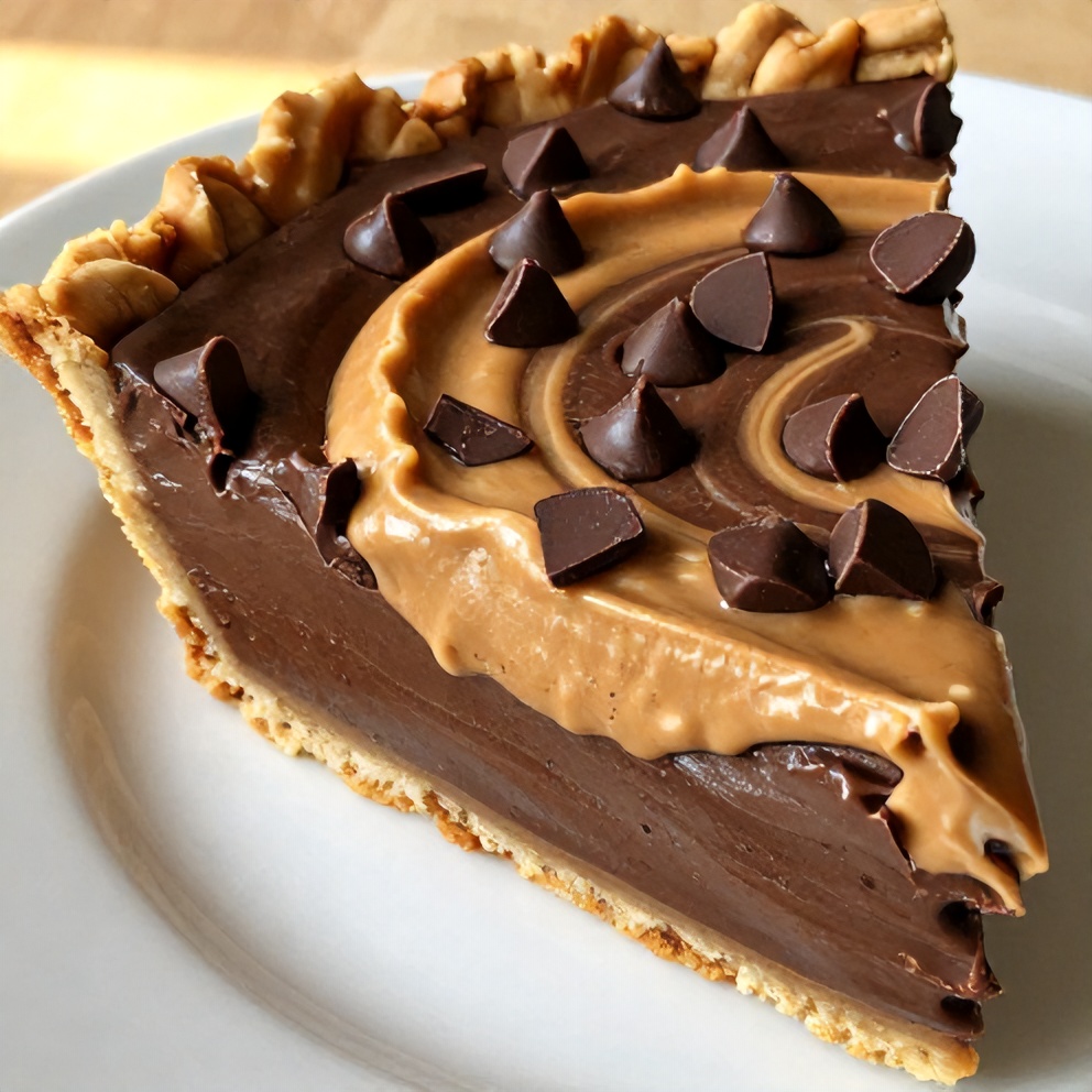 No-Bake Chocolate Peanut Butter Pie