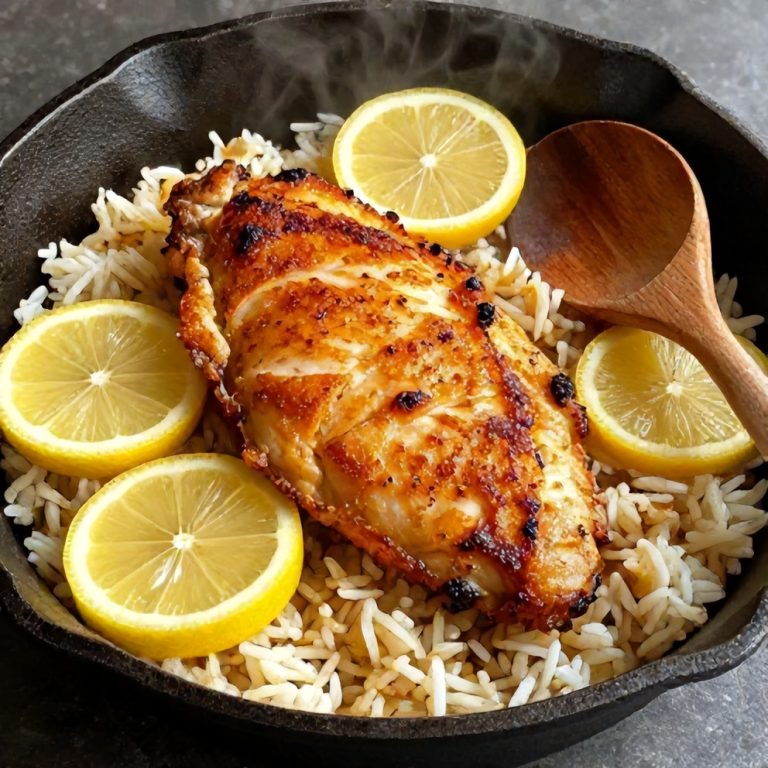 one-pan lemon chicken and rice