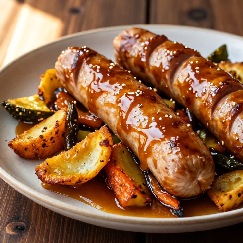 one-pot honey garlic kielbasa and veggies