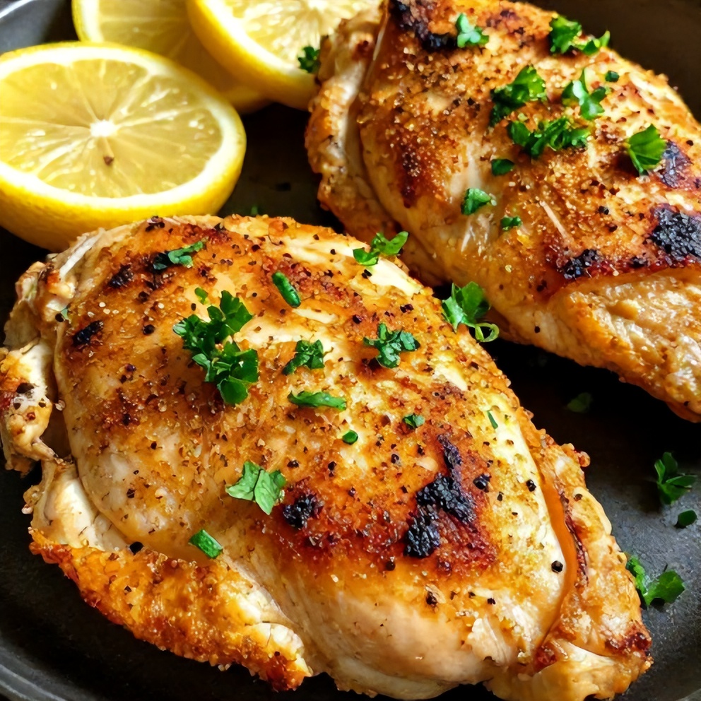 oven-baked lemon pepper chicken
