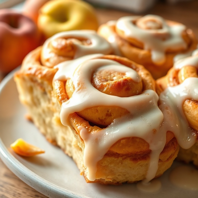 Peach Pie Cinnamon Rolls