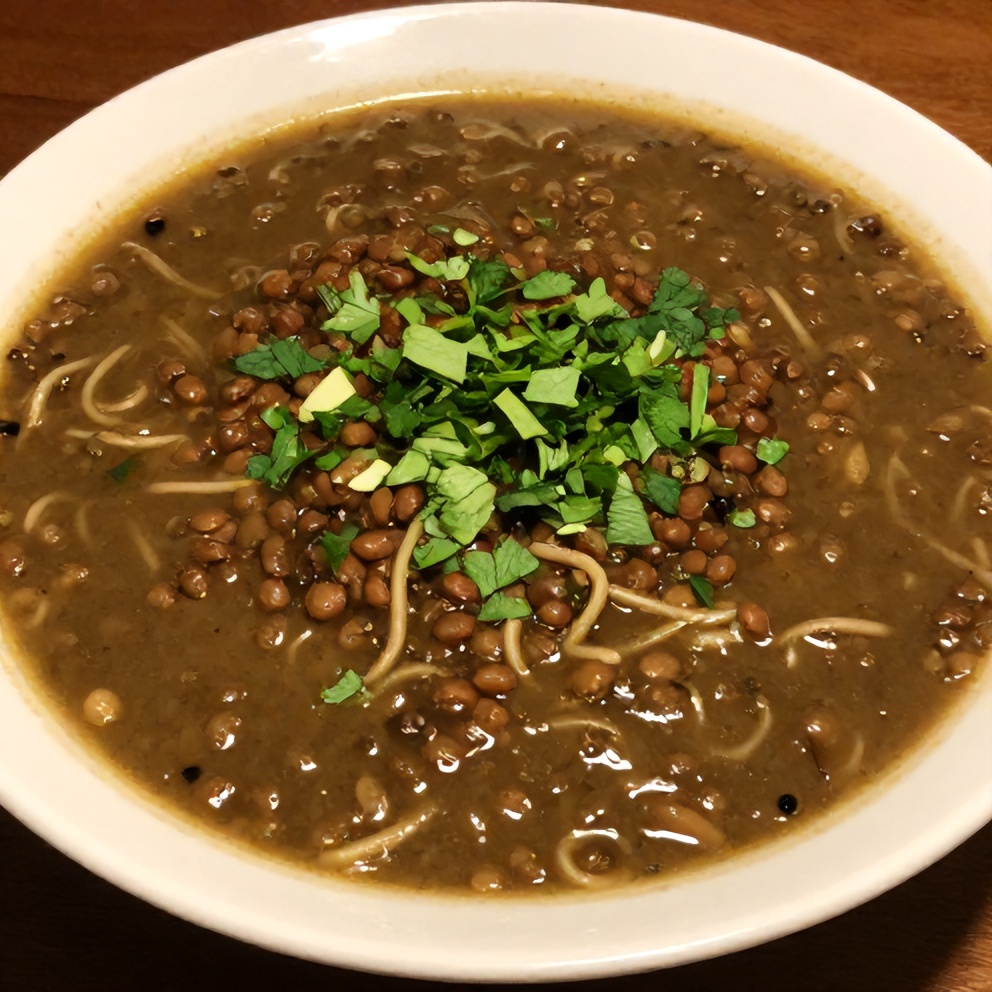Persian Noodle Soup with Lentils and Fresh Herbs