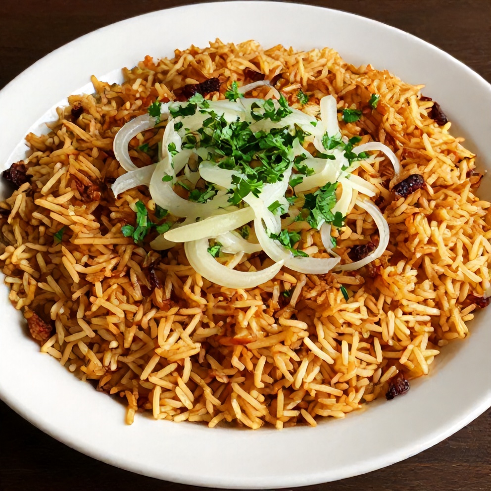 Plated Persian rice with tahdig