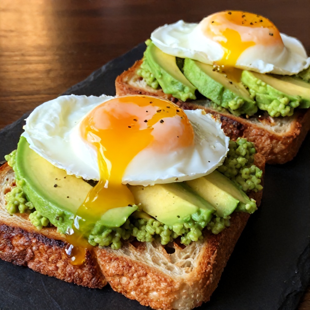 Pesto Eggs on Avocado Toast