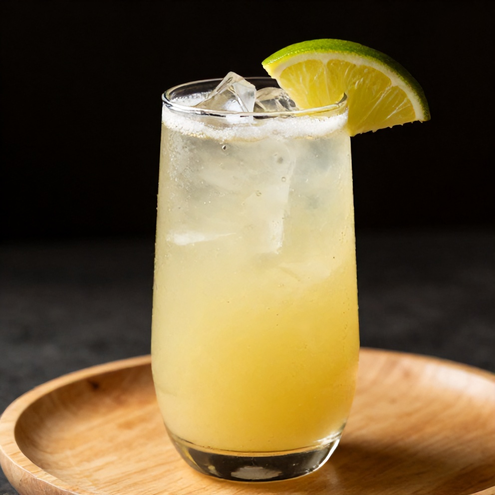 Pineapple Margarita Mocktail Garnished with Lime