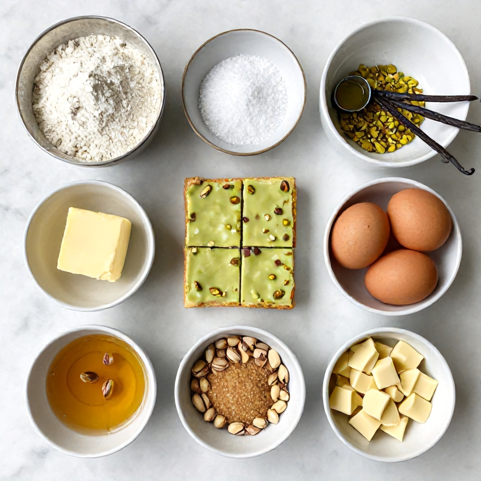 Raw Ingredients for Pistachio Blondies