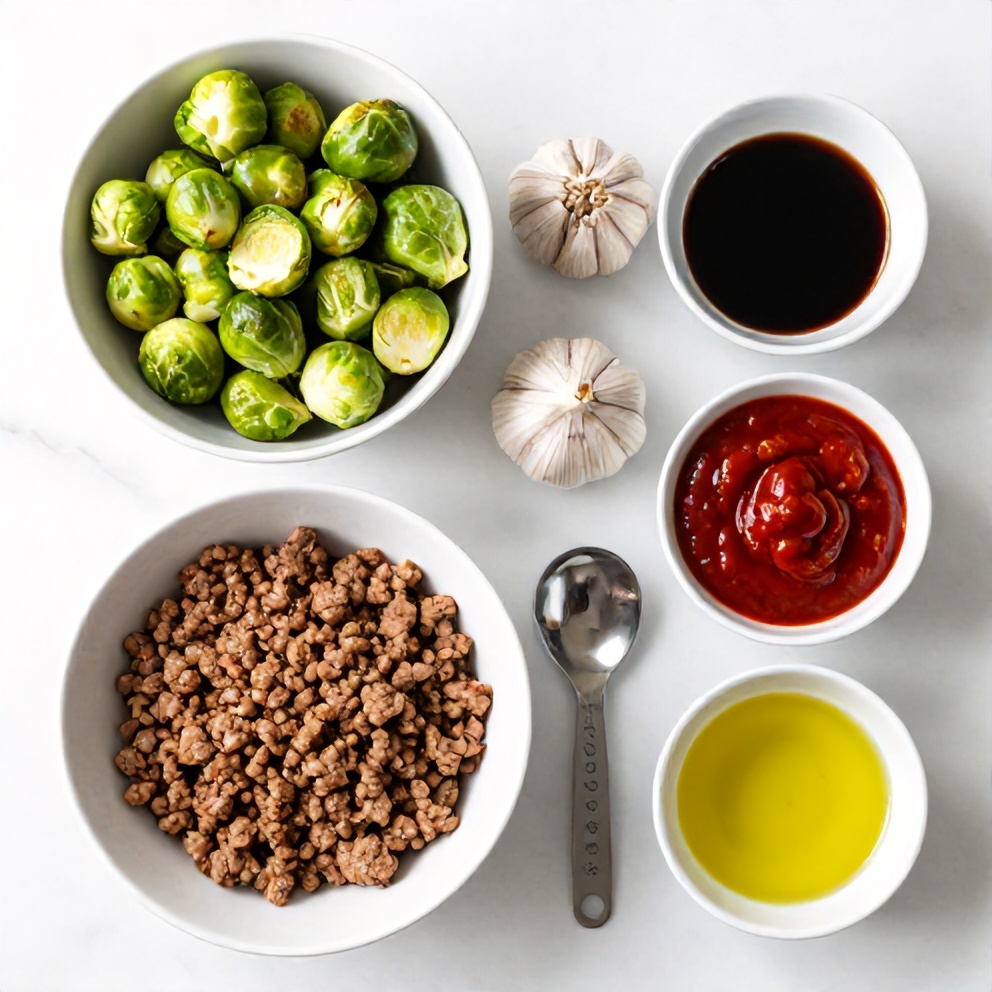 Spicy Pork Brussels Sprouts Ingredients
