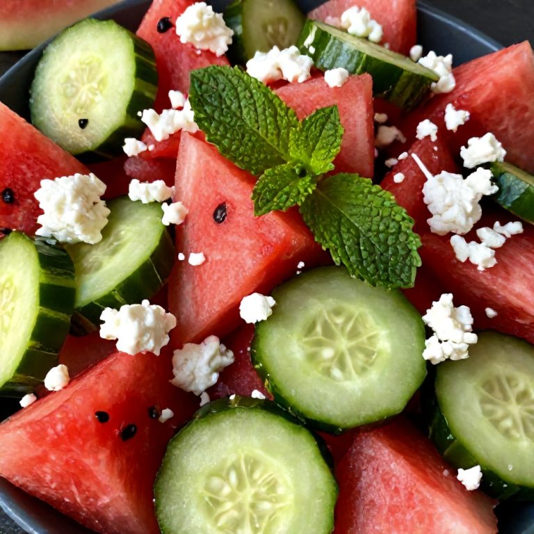 Watermelon Cucumber Salad