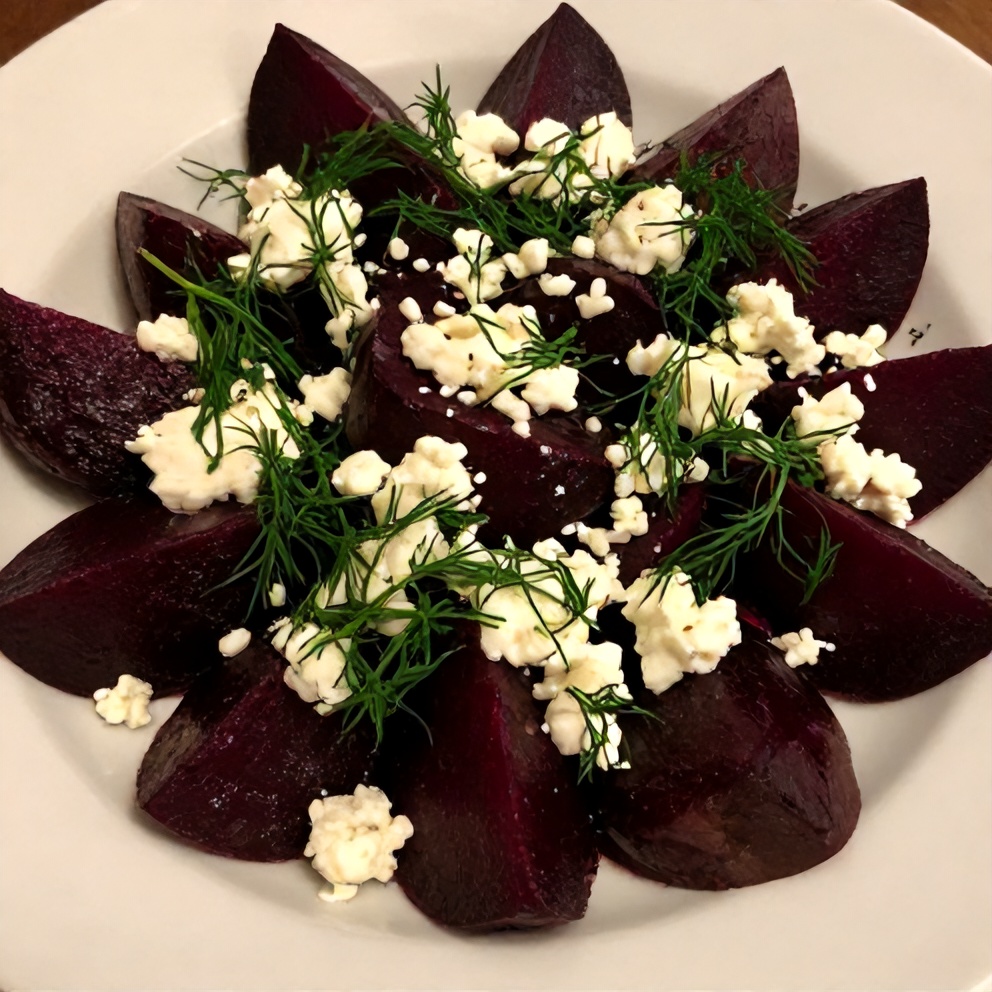 Plated Roasted Beet Salad