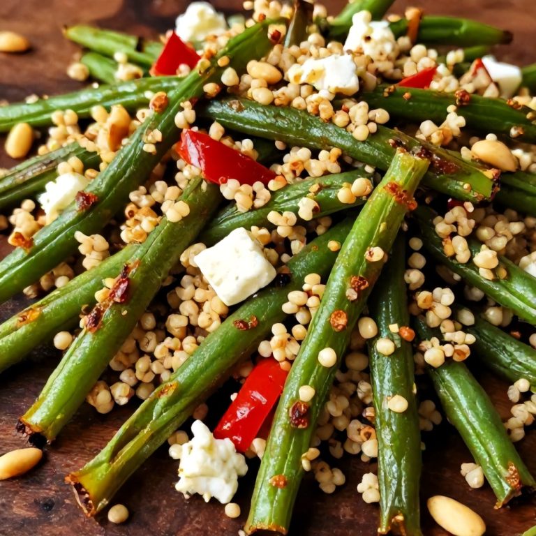 roasted green bean quinoa salad