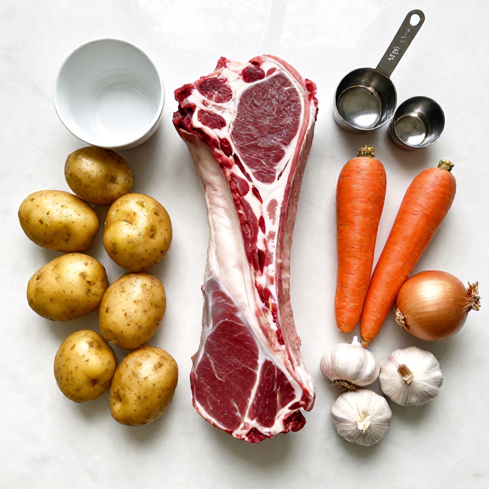 Raw Ingredients for Slow Cooker Chuck Roast