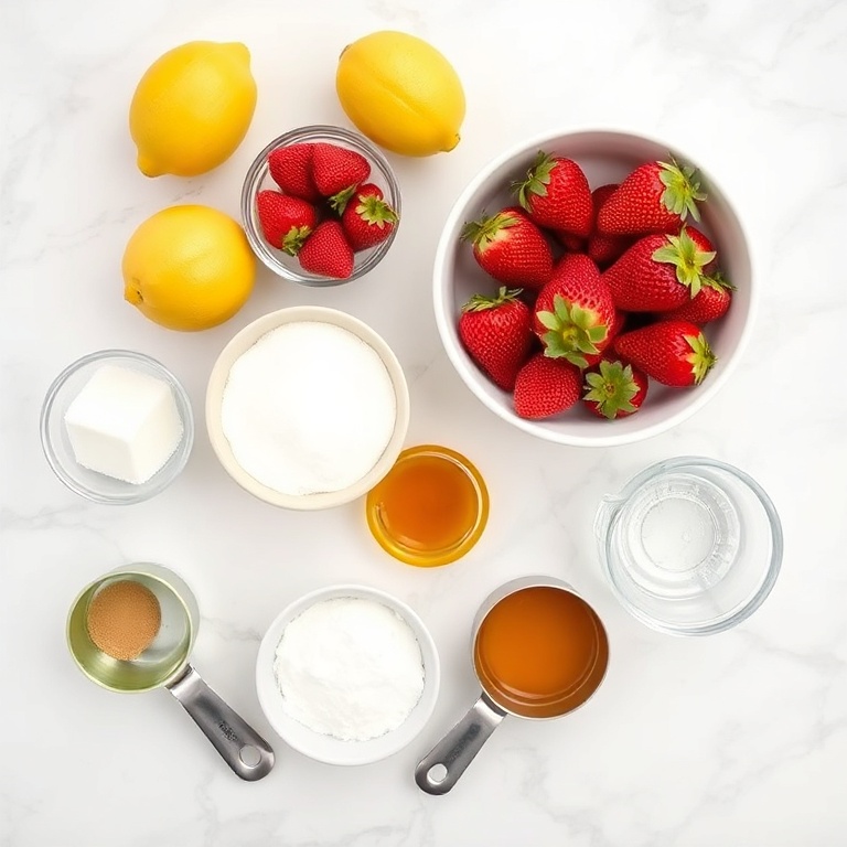 Ingredients for Strawberry Lemonade Refresher