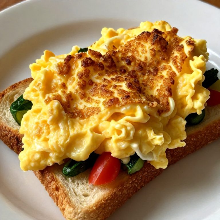 Veggie Scrambled Eggs on Toast