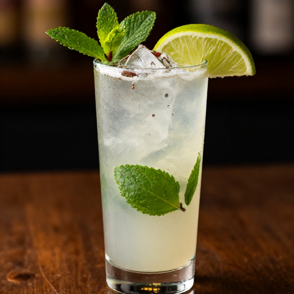 White Christmas Mojito with Coconut and Mint