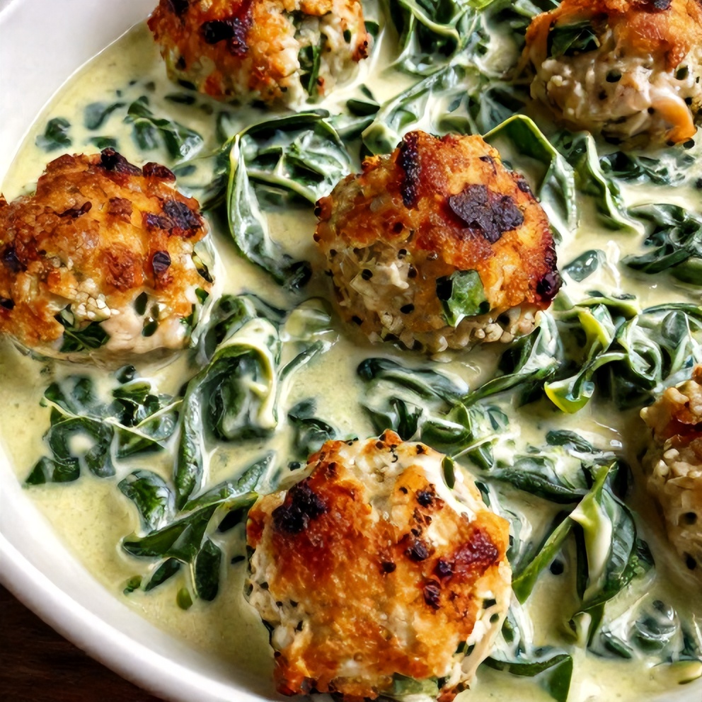 baked chicken ricotta meatballs