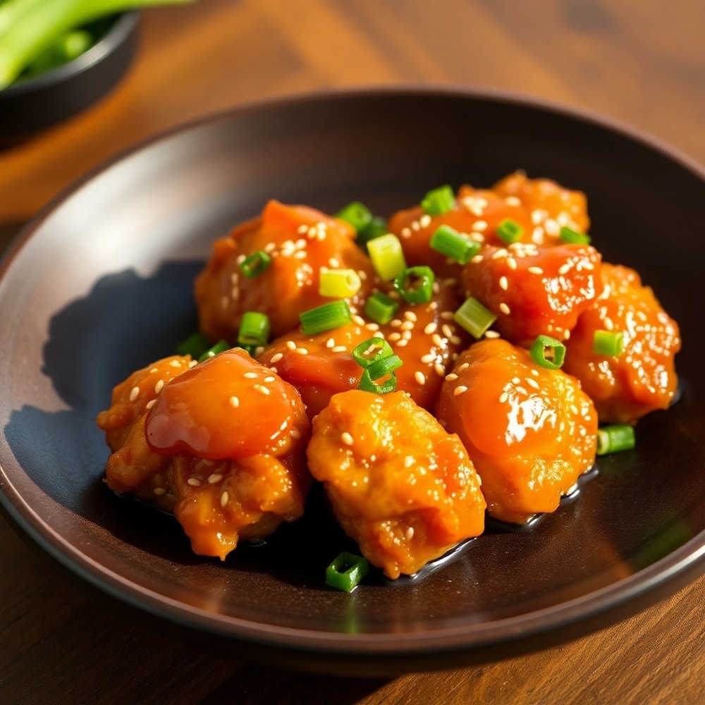 Plated Crunchy Hot Honey Chicken