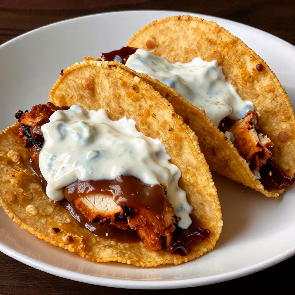BBQ Ranch Chicken Tacos