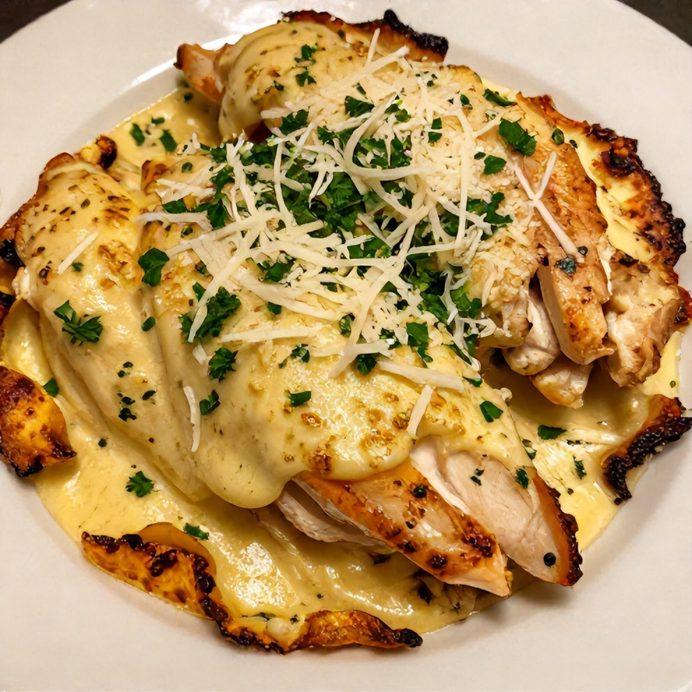 Garlic Butter Chicken Dump & Bake Final Dish