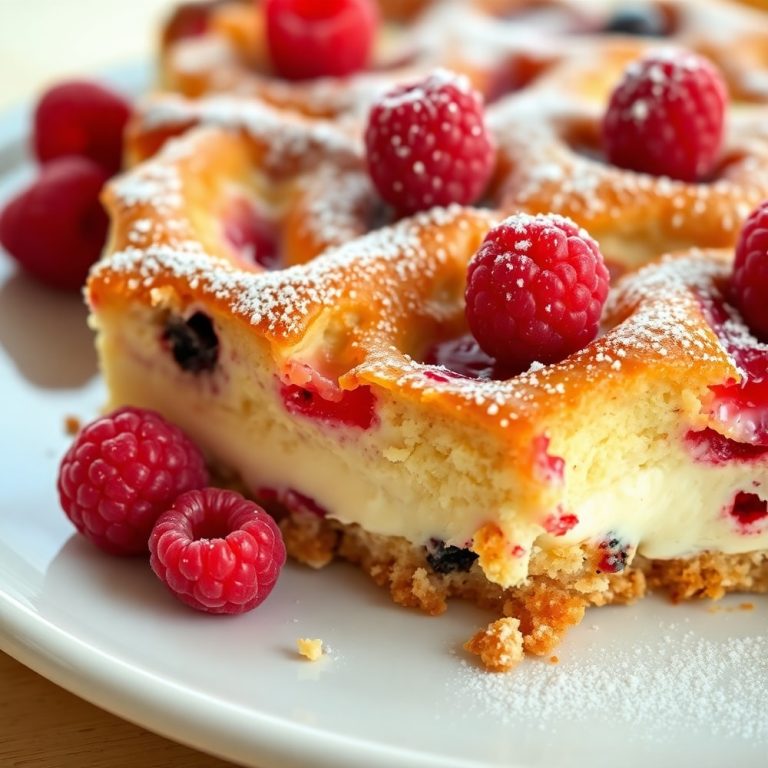 Raspberry Cheesecake French Toast Casserole
