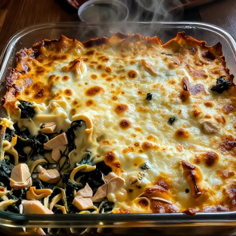 Creamy Chicken Spinach Mushroom Bake