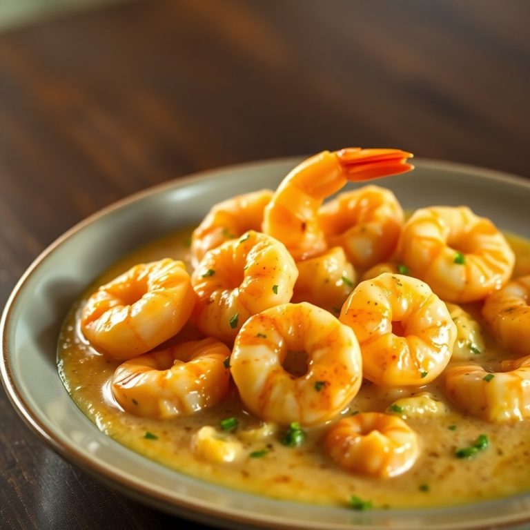 creamy garlic shrimp