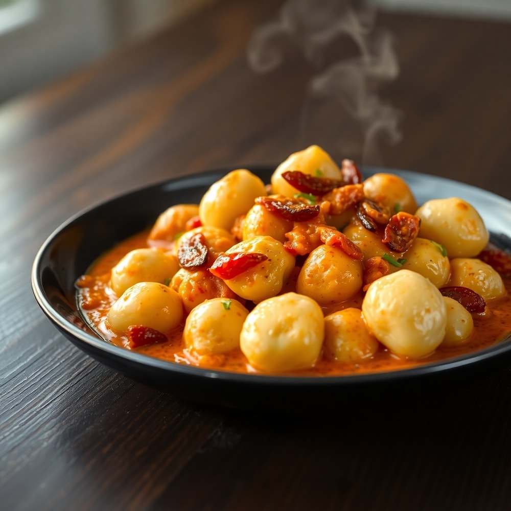creamy sundried tomato gnocchi