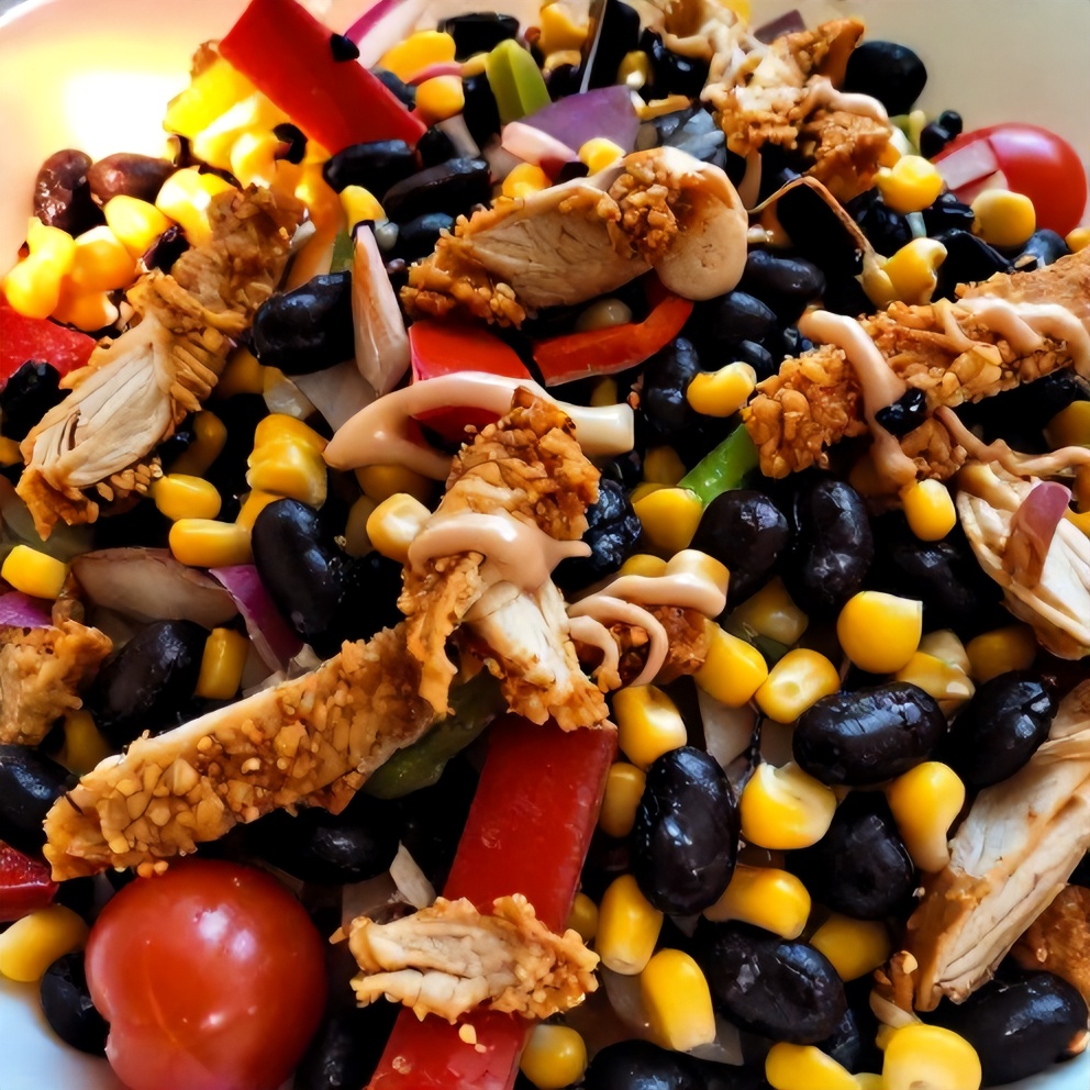 BBQ Chicken and Bean Salad