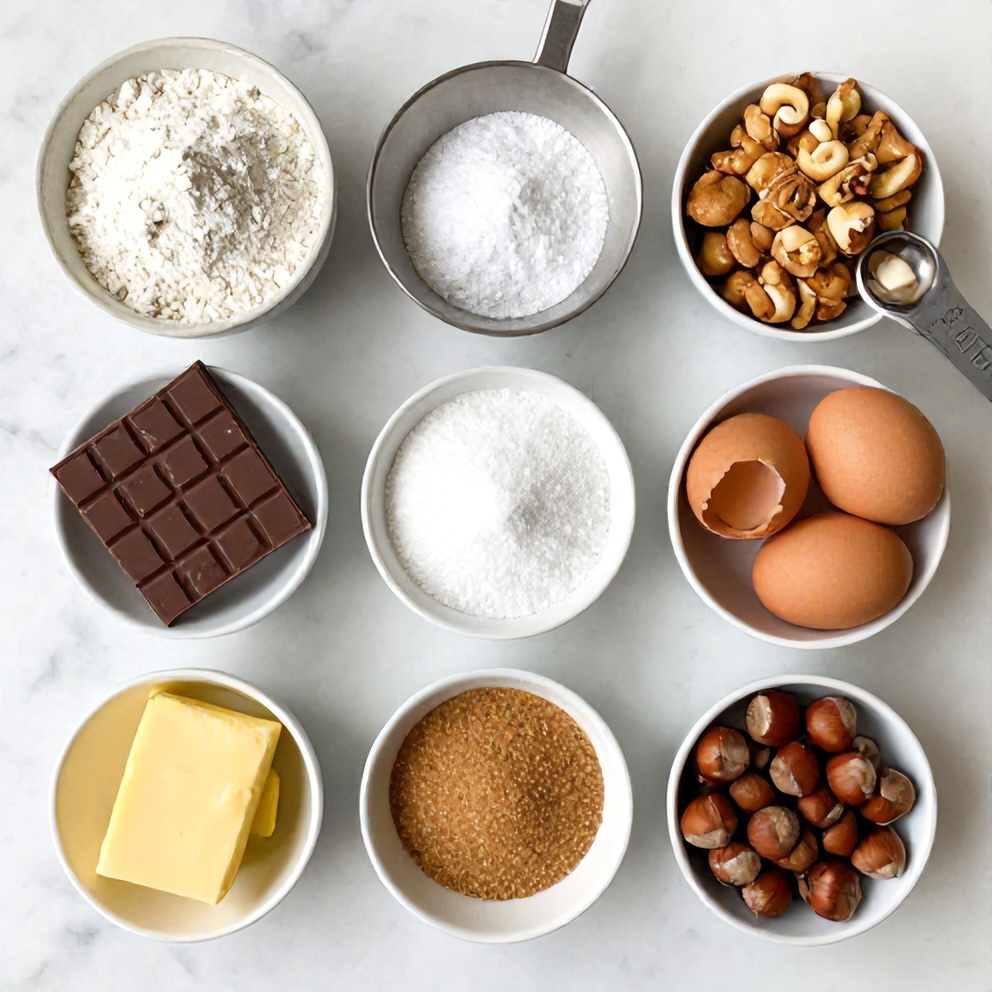 Brown Butter Hazelnut Chunk Cookies Ingredients