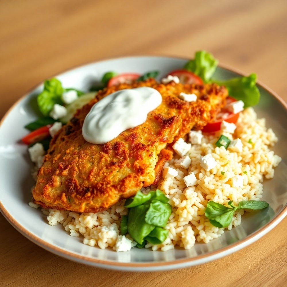 Plated Greek Chicken Bowl