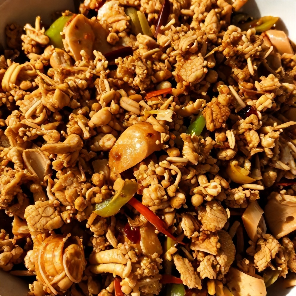 crispy ground chicken stir-fry